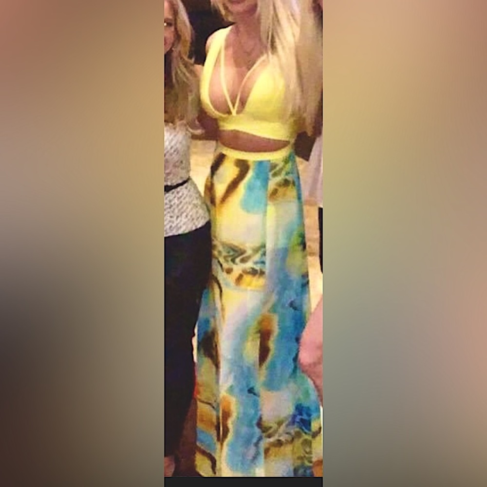 Unique and fun couture summer maxi dress